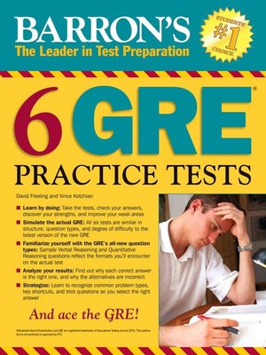 cover image of 6 GRE Practice Tests